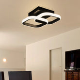 28W Modern Black Flush Square Ceiling Light